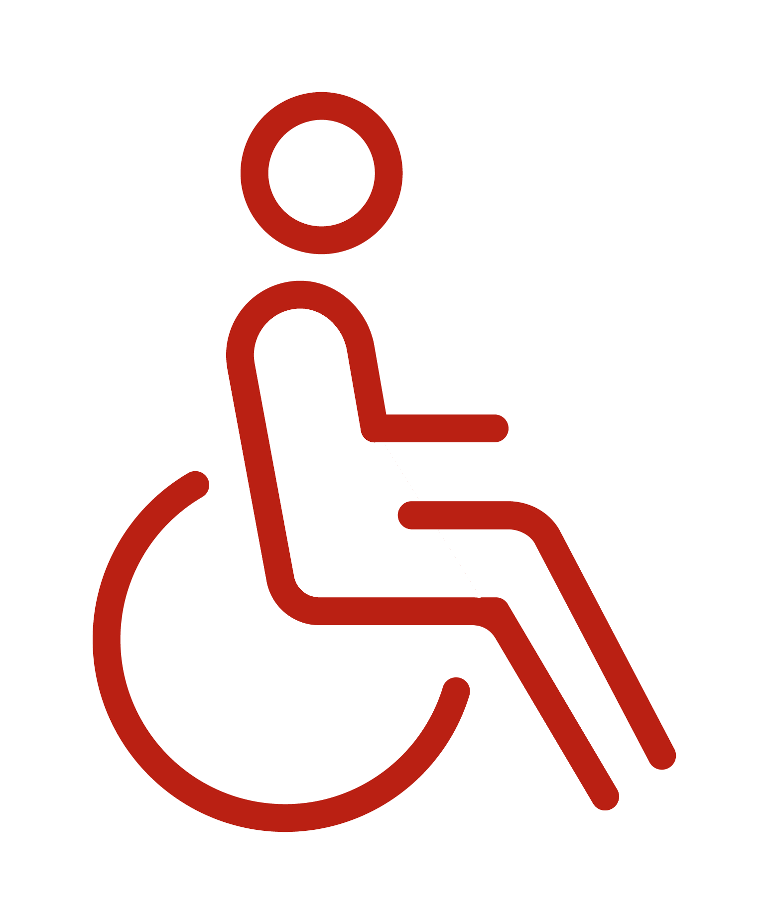 Inaccessible aux personnes en fauteuil roulant*